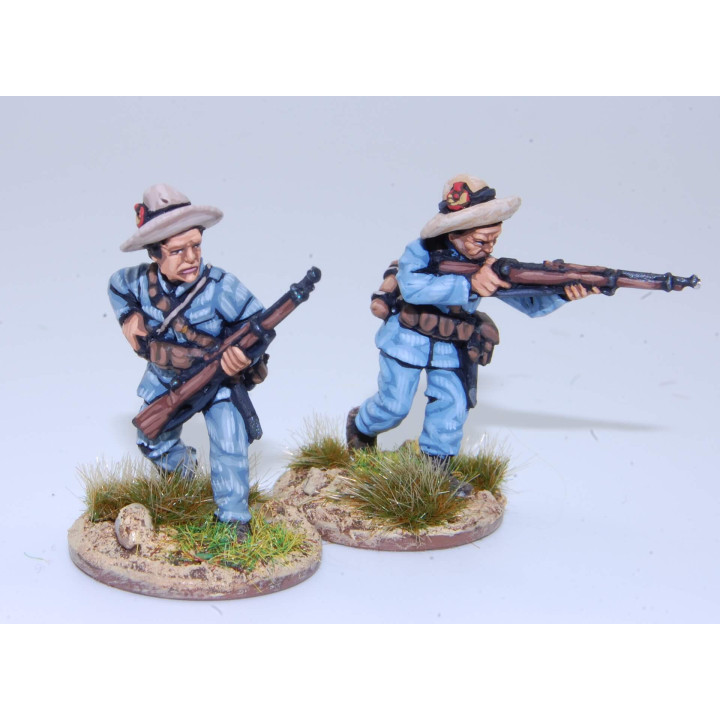 Infantería española escaramuzando, equipamiento de 1897