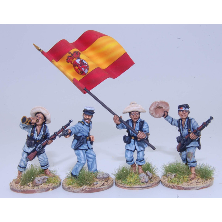 Filipino infantry command group, Spanish native troops