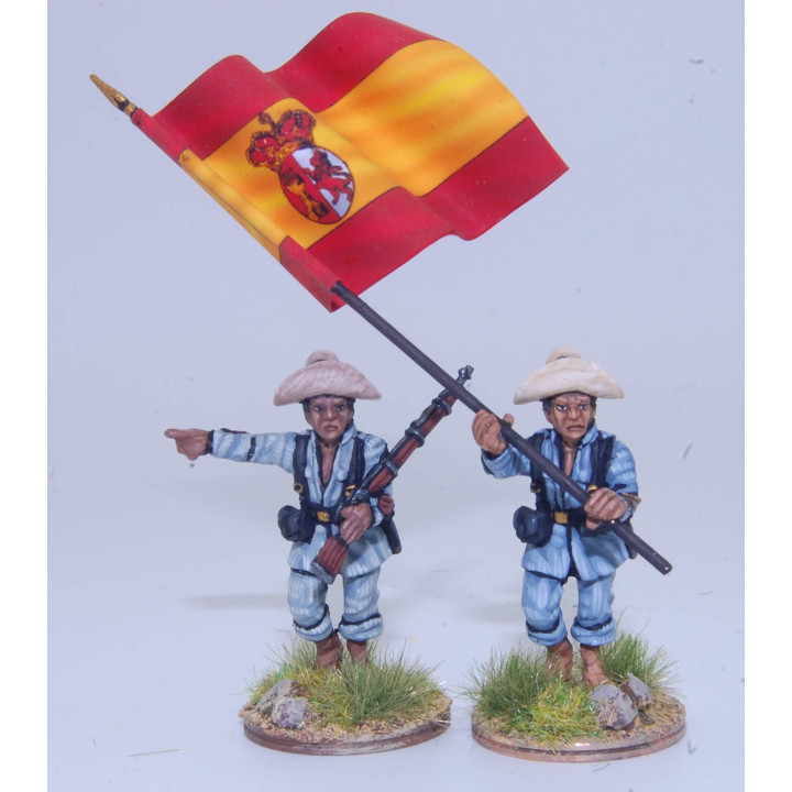 Filipino infantry command group, Spanish native troops