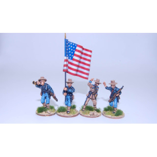 US Federal Infantry command group advancing
