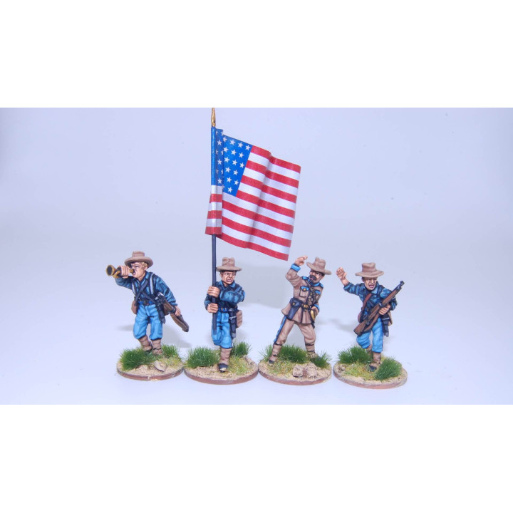 US Federal Infantry command group advancing