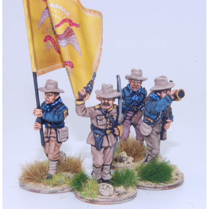 US Dismounted Cavalry/Rough Riders command group