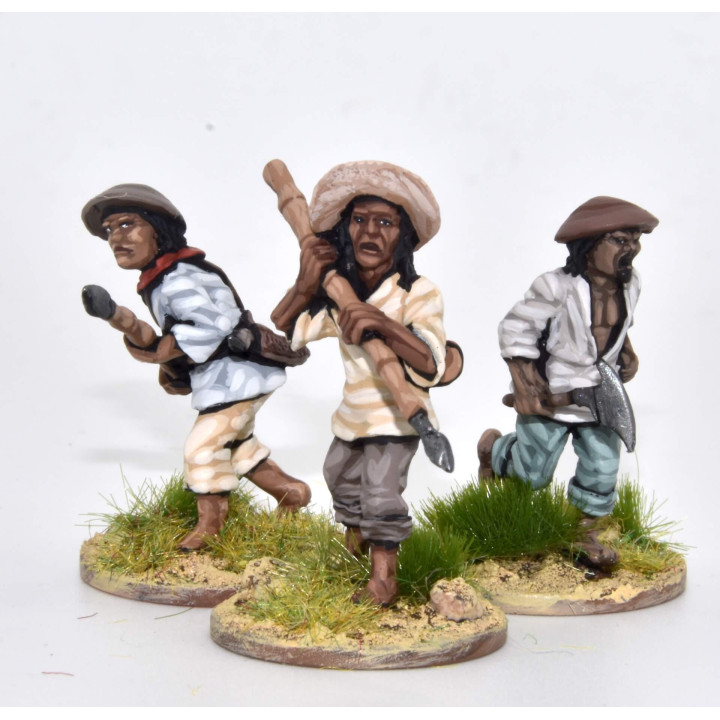 Insurgentes tagalos con armas variadas