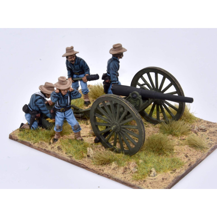 Cañón EE. UU. M1897 3,2" (80mm) disparando