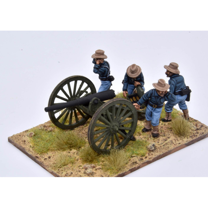 Cañón EE. UU. M1897 3,2" (80mm) disparando