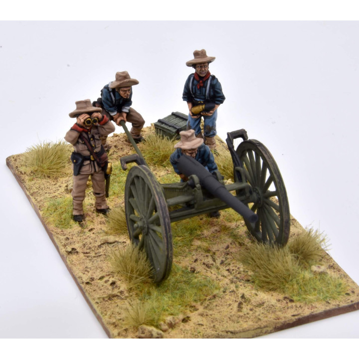 Cañón EE. UU. M1897 3,2" (80mm) apuntando