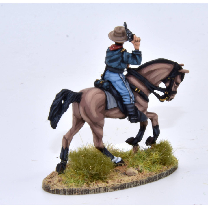 Coronel estadounidense a caballo