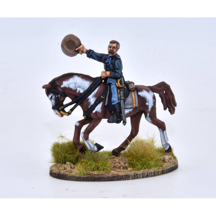 Coronel estadounidense a caballo