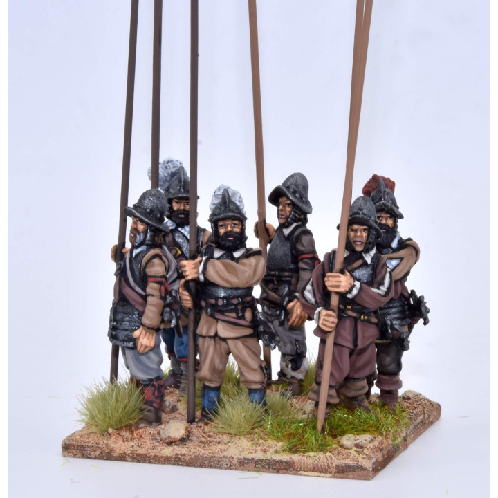 Armoured pikemen standing