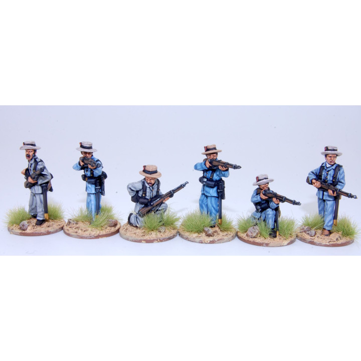 Infantería española disparando/recargando