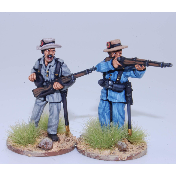 Infantería española disparando/recargando