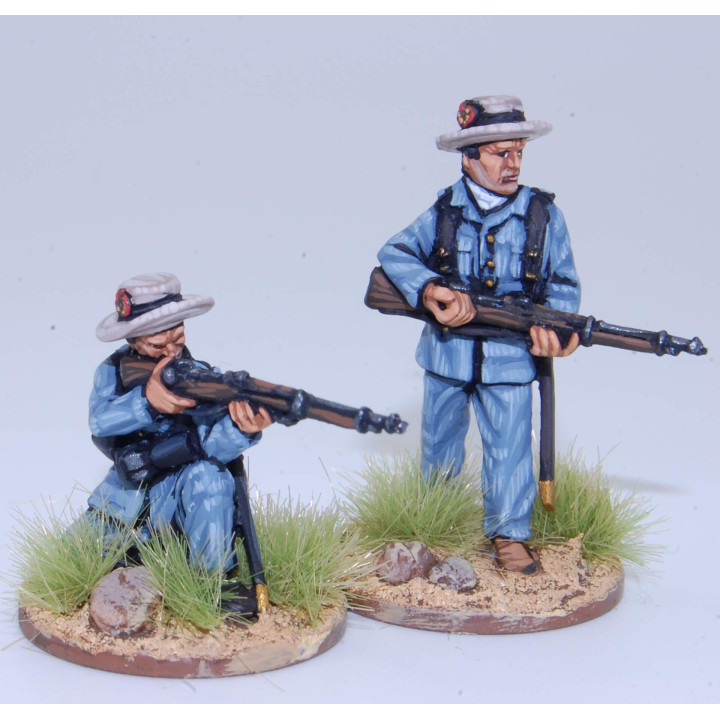 Infantería española disparando/recargando