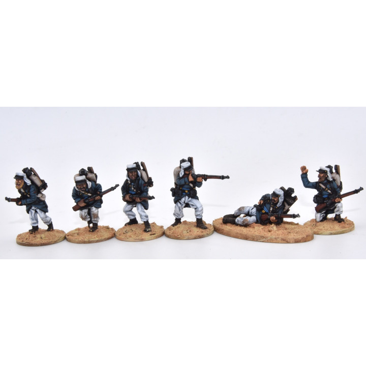 Legionarios en escaramuza, orden de marcha (mochilas)