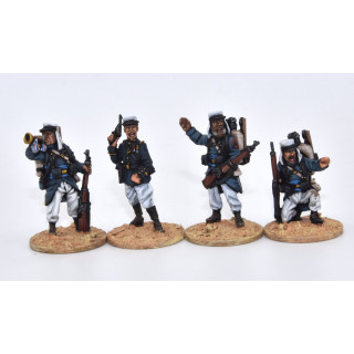 Grupo de mando en combate, orden de marcha (mochilas)