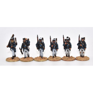Légionnaires marching, full marching order (knapsack)