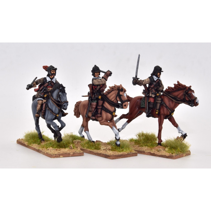 Cavalry charging with sword, breastplate and helmet