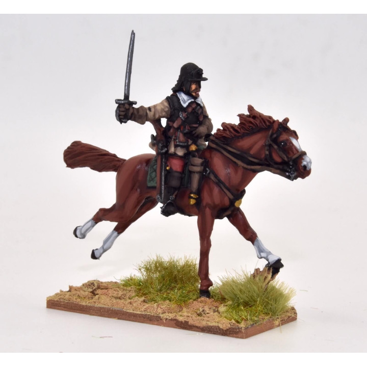 Cavalry charging with sword, breastplate and helmet