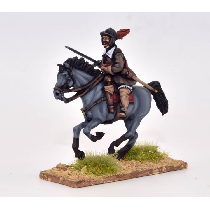 Cavalry charging with sword, breastplate and helmet