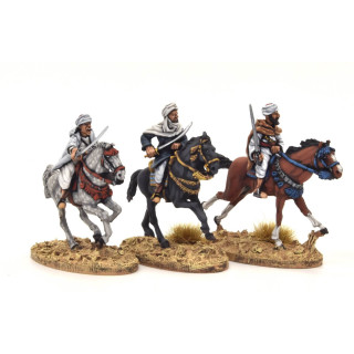 Caballería árabe/bereber, turbantes litham, fusiles