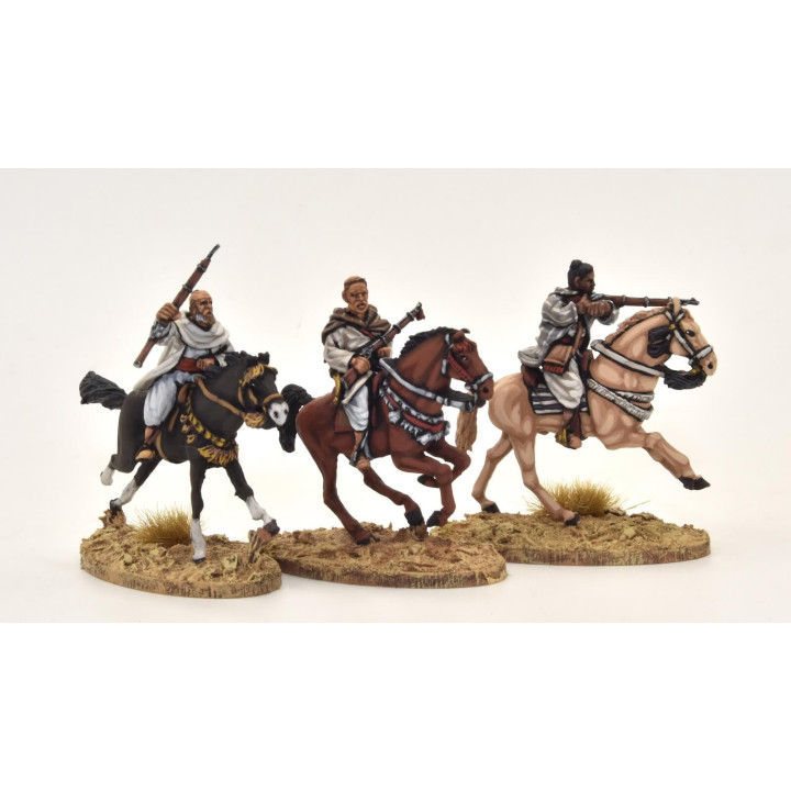 Berber cavalry, traditional hairstyles, rifles