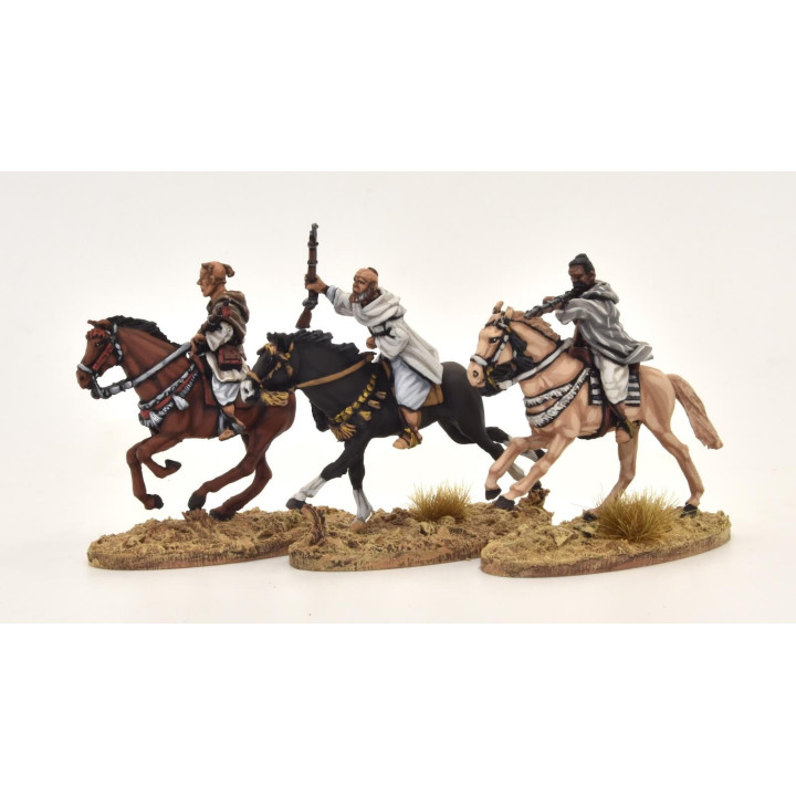 Berber cavalry, traditional hairstyles, rifles