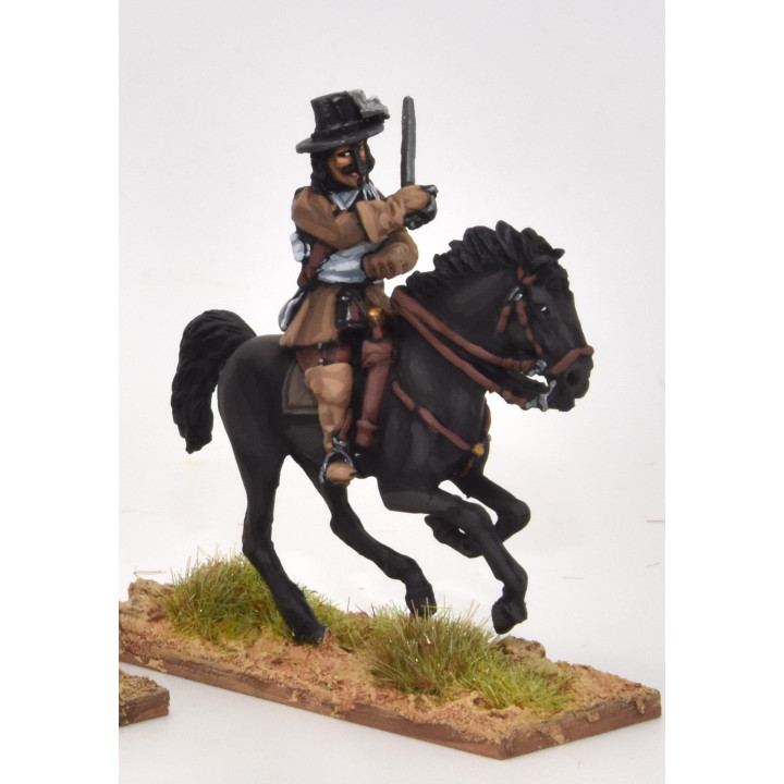 Cavalry charging with sword, breastplate and chapeau d'arme